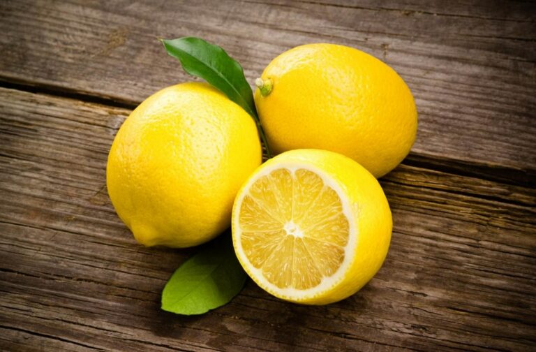 임산부 레몬 섭취 관련 레몬 두개와 잘라진 레몬 한개가 놓여진 이미지